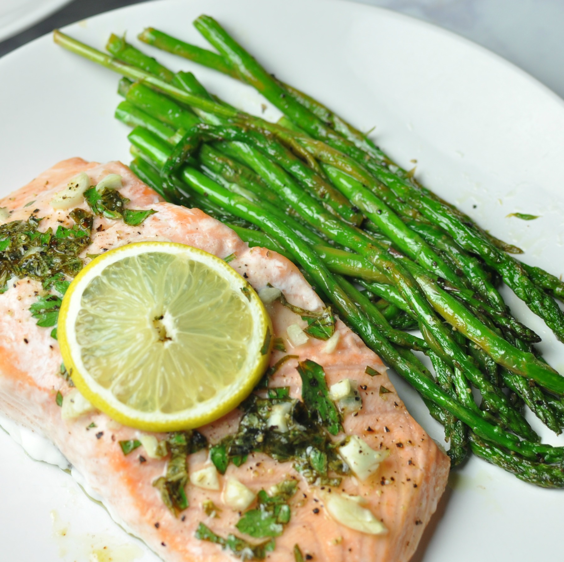Lemon and Herb Baked Salmon - Tabitha Talks Food